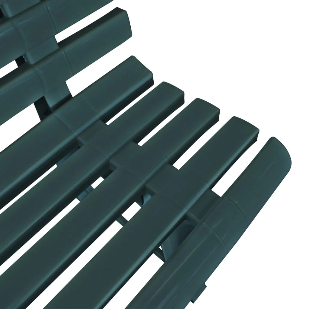 Panca da giardino mobili da esterno terrazza 145,5 cm plastica verde 02_0011245