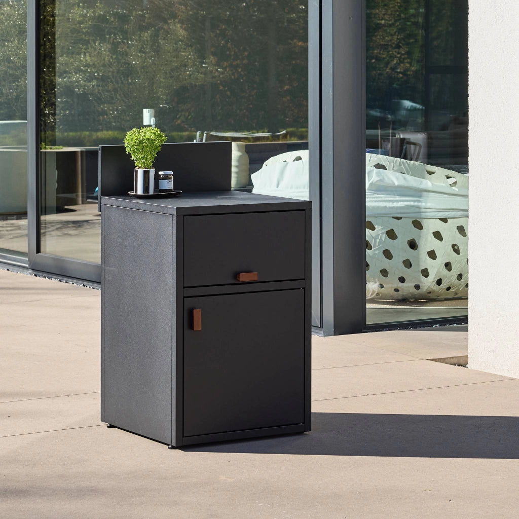 Cucina esterna in acciaio 2 porte, 60cm, nero