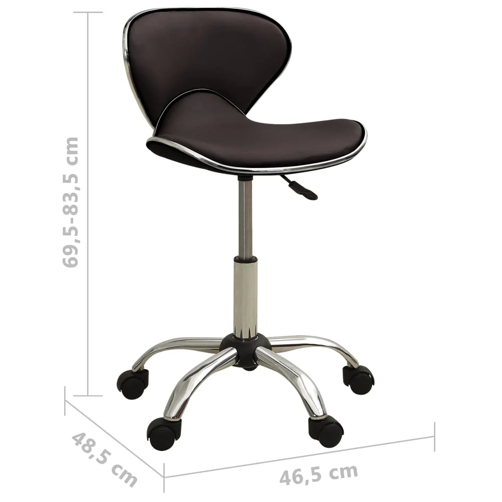 Sedia poltrona computer sede ufficio studio marrone similpelle 02_0024034