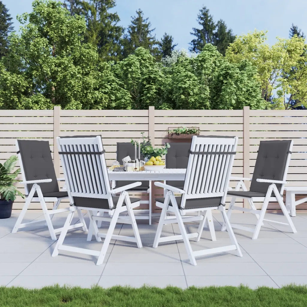 Cuscini per Sedie 6 pz | Cuscini per sedie Antracite 120x50x3 cm in Tessuto
