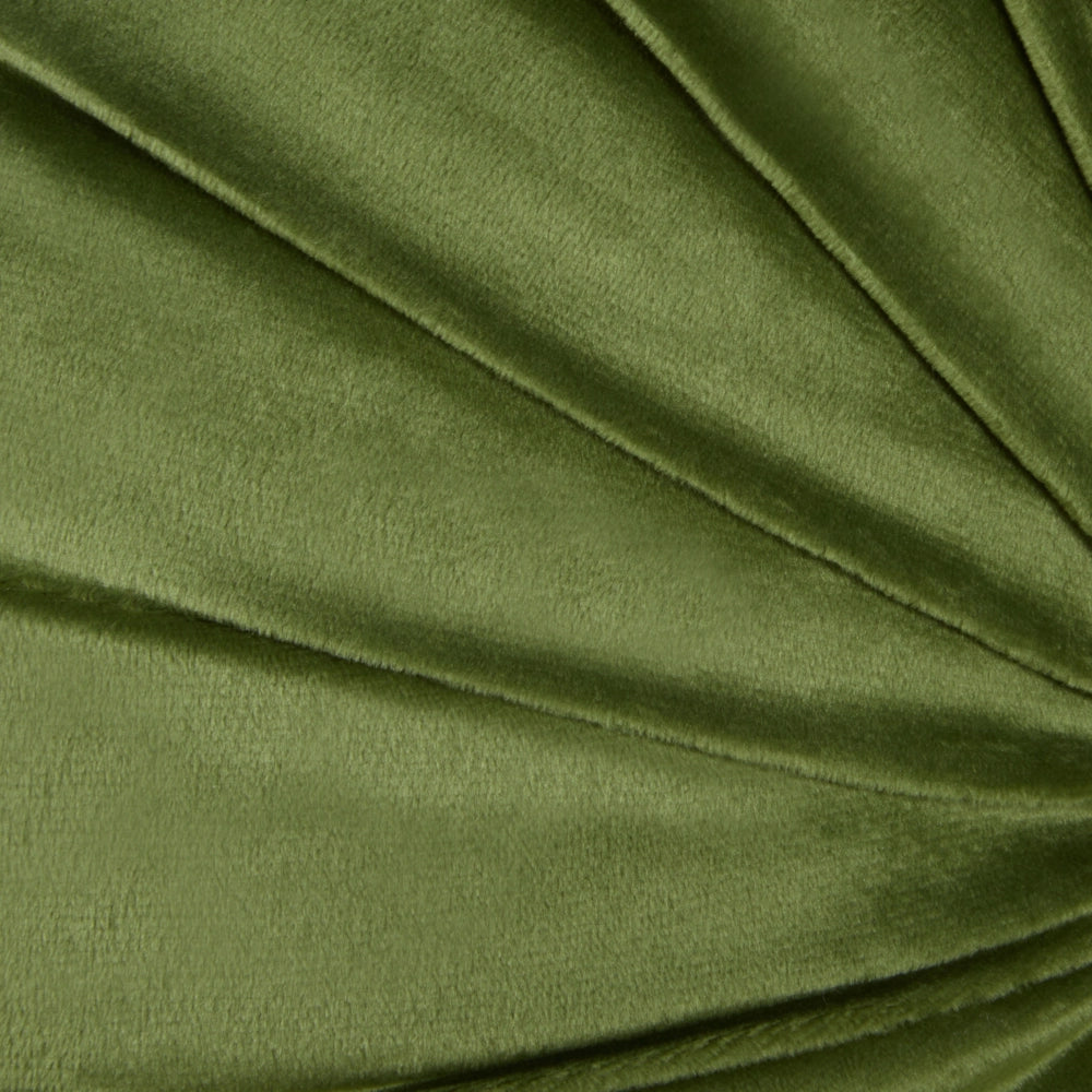 set di 2 cuscini decorativi moderni in velluto plissettato verde rotondo 38 cm soggiorno camera da letto