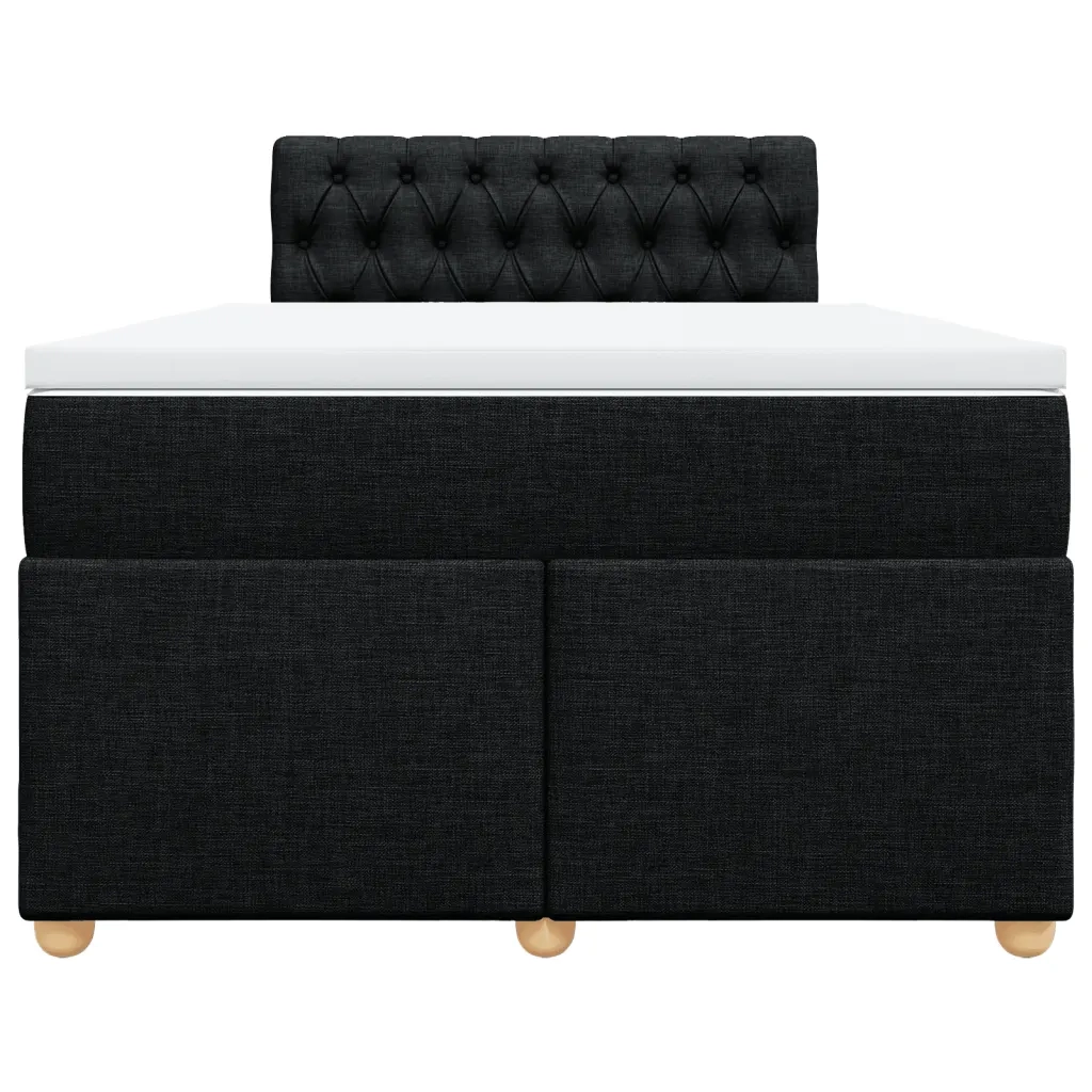 Giroletto a Molle con Materasso Nero 120x190 cm in Tessuto 3286628