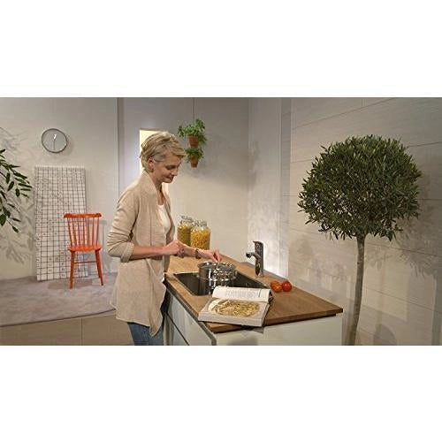 Hansgrohe Focus M41 - Rubinetto da cucina Miscelatore cucina con altezza bocca 160 mm Rubinetto Mono Splitcomando con bocca girevole cromo Cromo ComfortZone 160 mm senza tubo flessibile