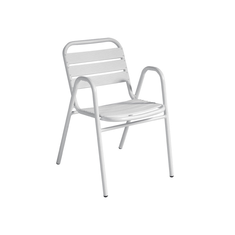 Set di 2 Sedie Calipso MOIA in alluminio bianche