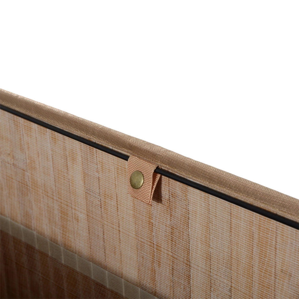 Cesto portabiancheria 100L in bambù con coperchio e sacco in tela, 52x32x63 cm, colore naturale