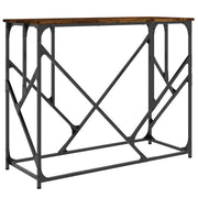 Tavolo Consolle | Tavolo d'Ingresso Rovere Fumo 100x40x80 cm in Legno Multistrato