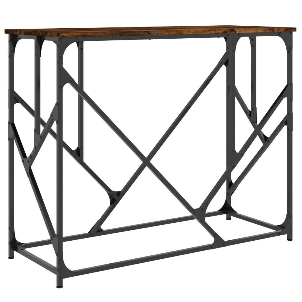 Tavolo Consolle | Tavolo d'Ingresso Rovere Fumo 100x40x80 cm in Legno Multistrato