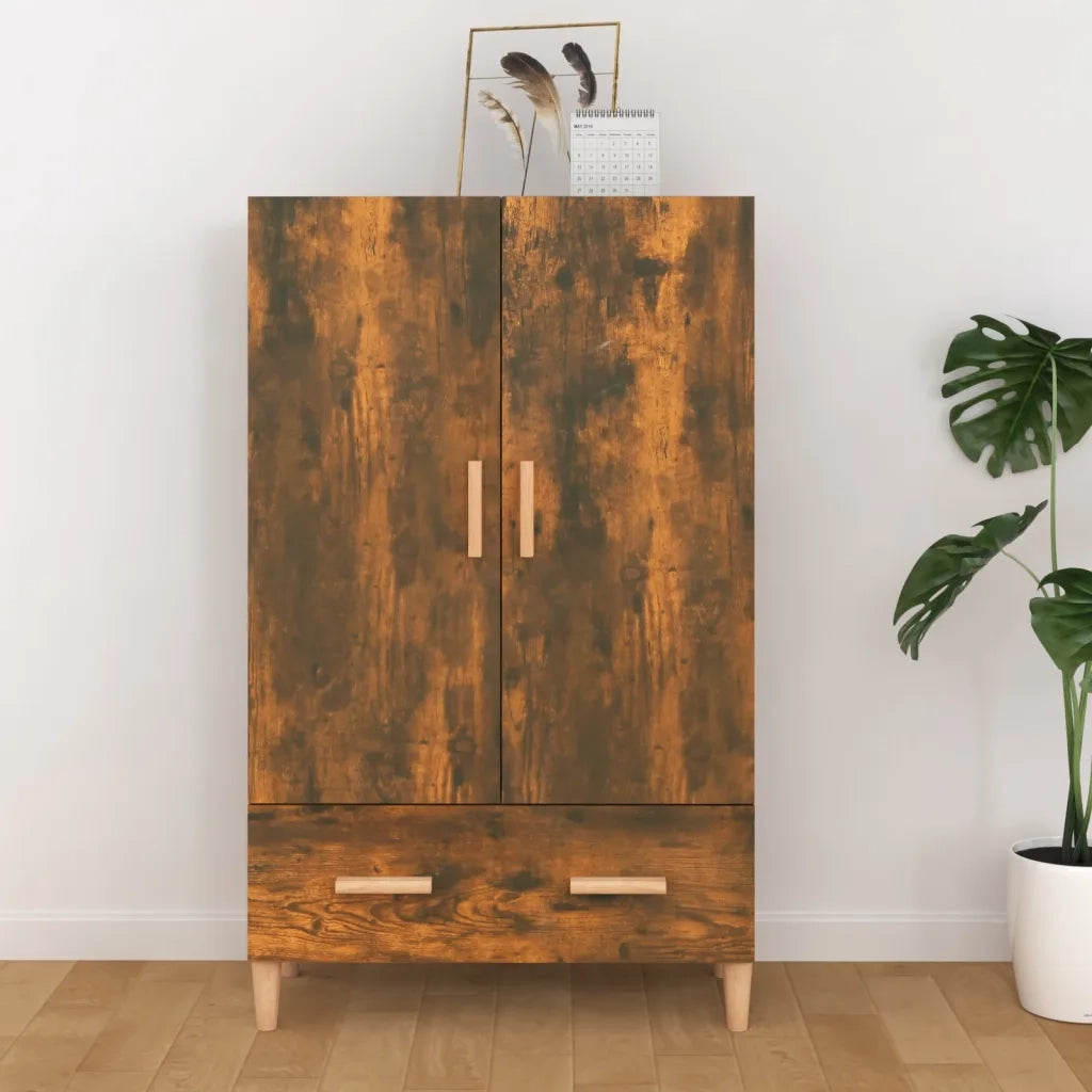 Credenza | Madia | Buffet da pranzo | Armadio da pranzo Rovere Fumo 70x31x115 cm in Legno Multistrato