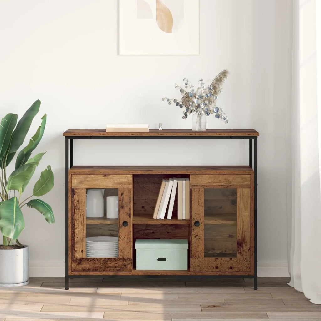Credenza | Madia | Buffet da pranzo | Armadio da pranzo Legno vecchio 100 x 35 x 80 cm Legno multistrato