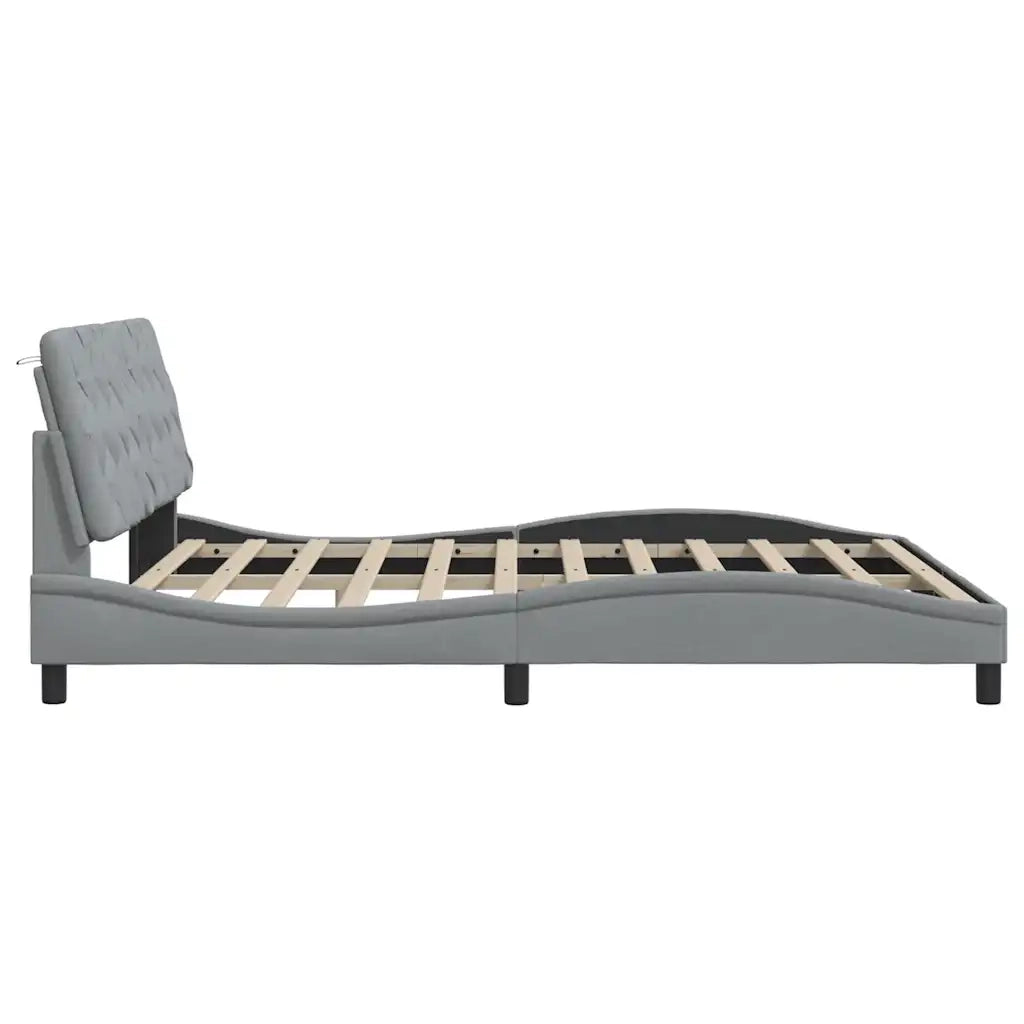 Giroletto senza Materasso Grigio Chiaro 180x200 cm Tessuto 3310615