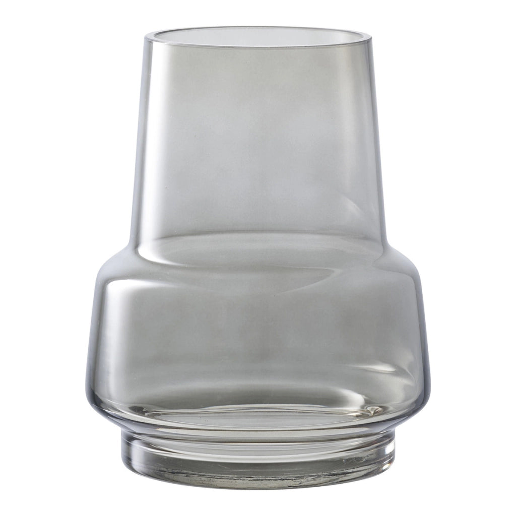 Vaso in vetro fumé grigio forma a clessidra ø15x19 cm