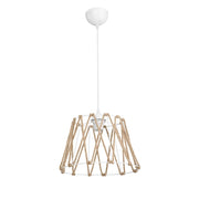 Lampada da soffitto Evren ASZ1029 in metallo bianco e paralume in corda iuta H61xL31