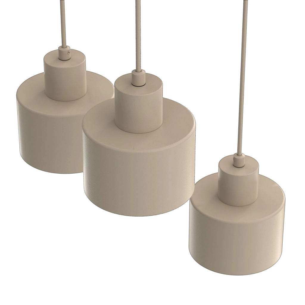 Lampada a sospensione minimal beige 3xE27 Parkla