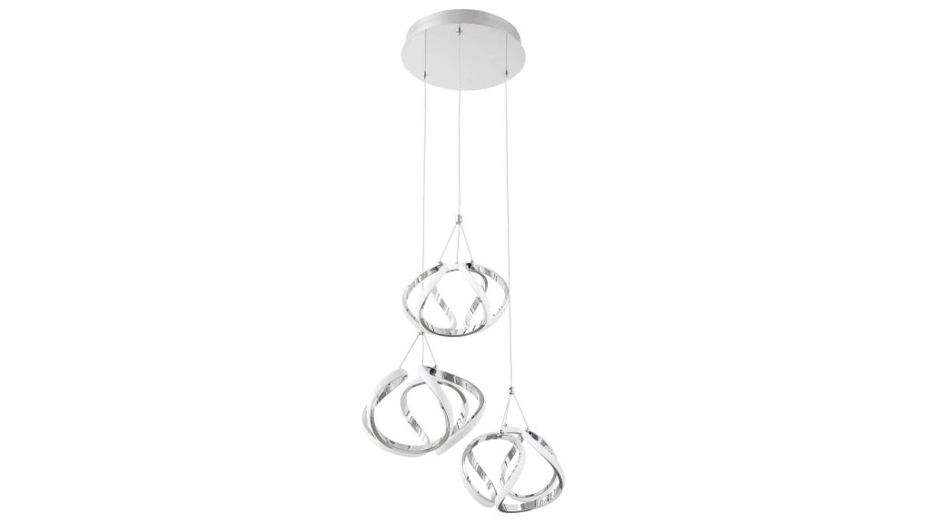 Lampada a sospensione LED moderna Rabalux Palmira 50W cromo Ø50