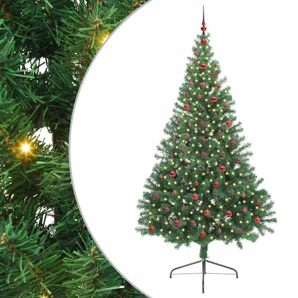 Albero di Natale | Decorazioni natalizie artificiale con luci integrate Verde 240 cm