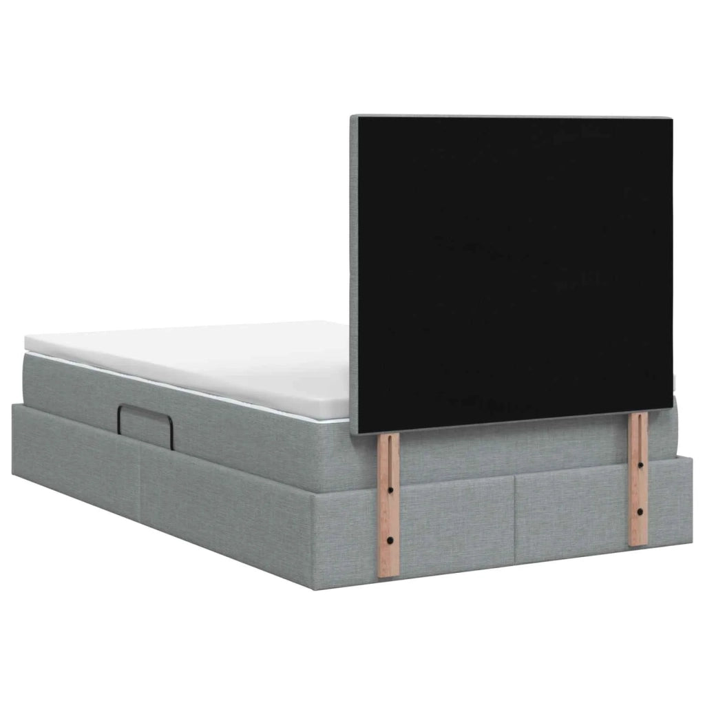 Letto con contenitore e materasso Grigio Chiaro 120 x 200 cm 3459558
