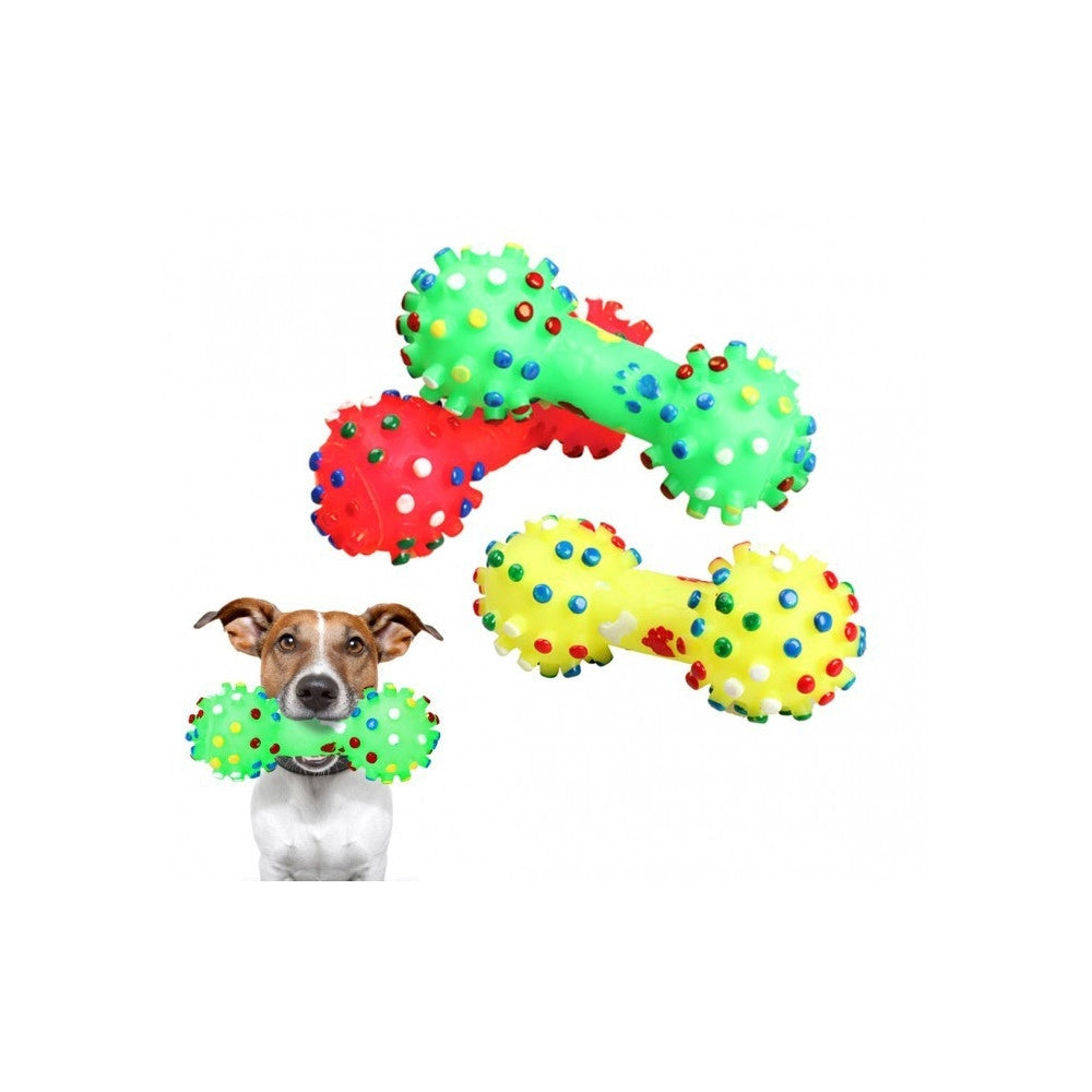 Trade Shop - Gioco A Forma Di Osso Riportino Per Animali Domestici 16 Cm Gomma Morbida Sonoro -