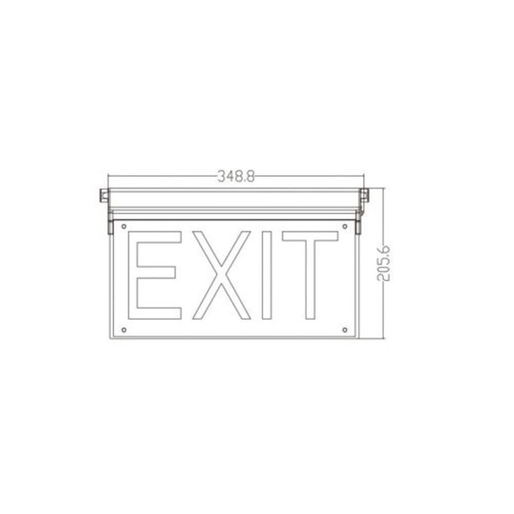Trade Shop - Lampada Led D'emergenza Anti Blackout Segnale Uscita Scritta Exit Ip23 Luce 6500k Lt-45338 -