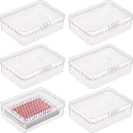 Scatola di conservazione trasparente per carte da gioco - Scatola di conservazione in plastica - Cassa per carte da collezione.