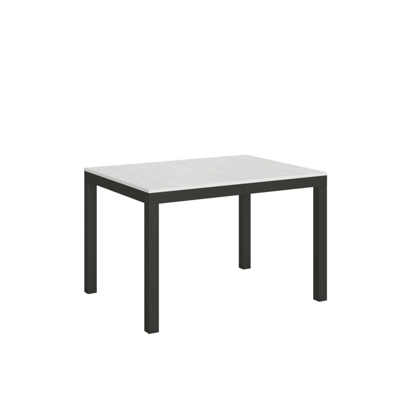 Tavolo allungabile 90x120/380 cm Everyday Evolution telaio Antracite - Bianco Frassino