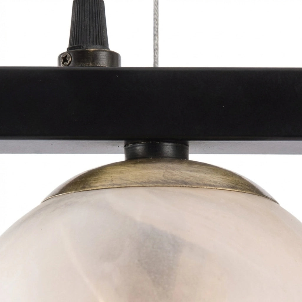 Lampadario Contemporaneo Adrian Metallo Nero Bronzo 8 Luci E14