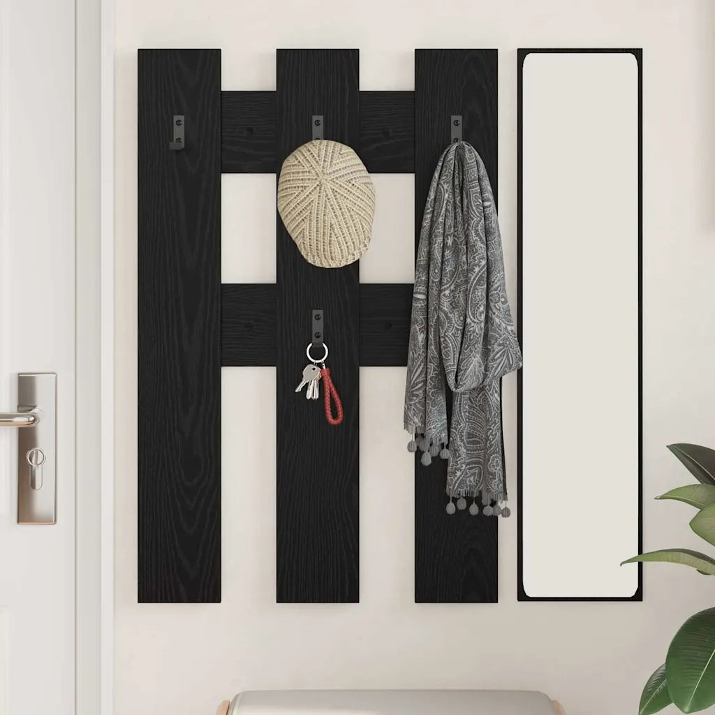 Appendiabiti a muro Rovere Nero 65 x 3 x 100 cm 874500