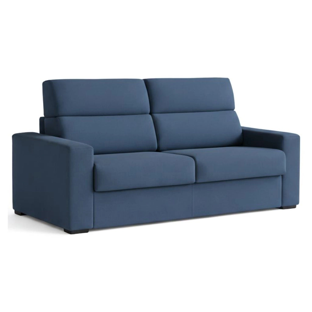 Ecate, Divano Letto 2 Posti Sfoderabile Made in Italy, 200x95 cm blu