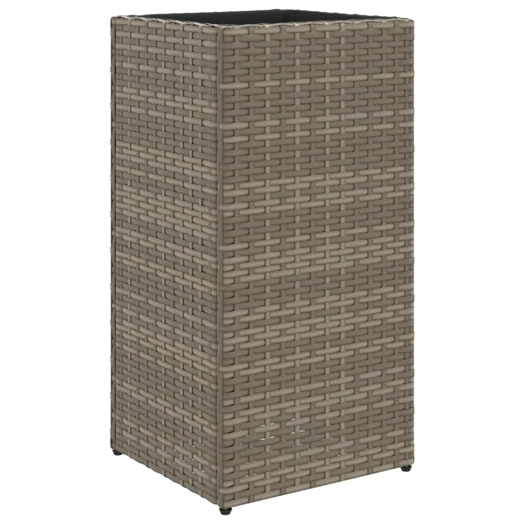 vidaXL Fioriere da Giardino 2 pz Grigie 30x30x60 cm in Polyrattan