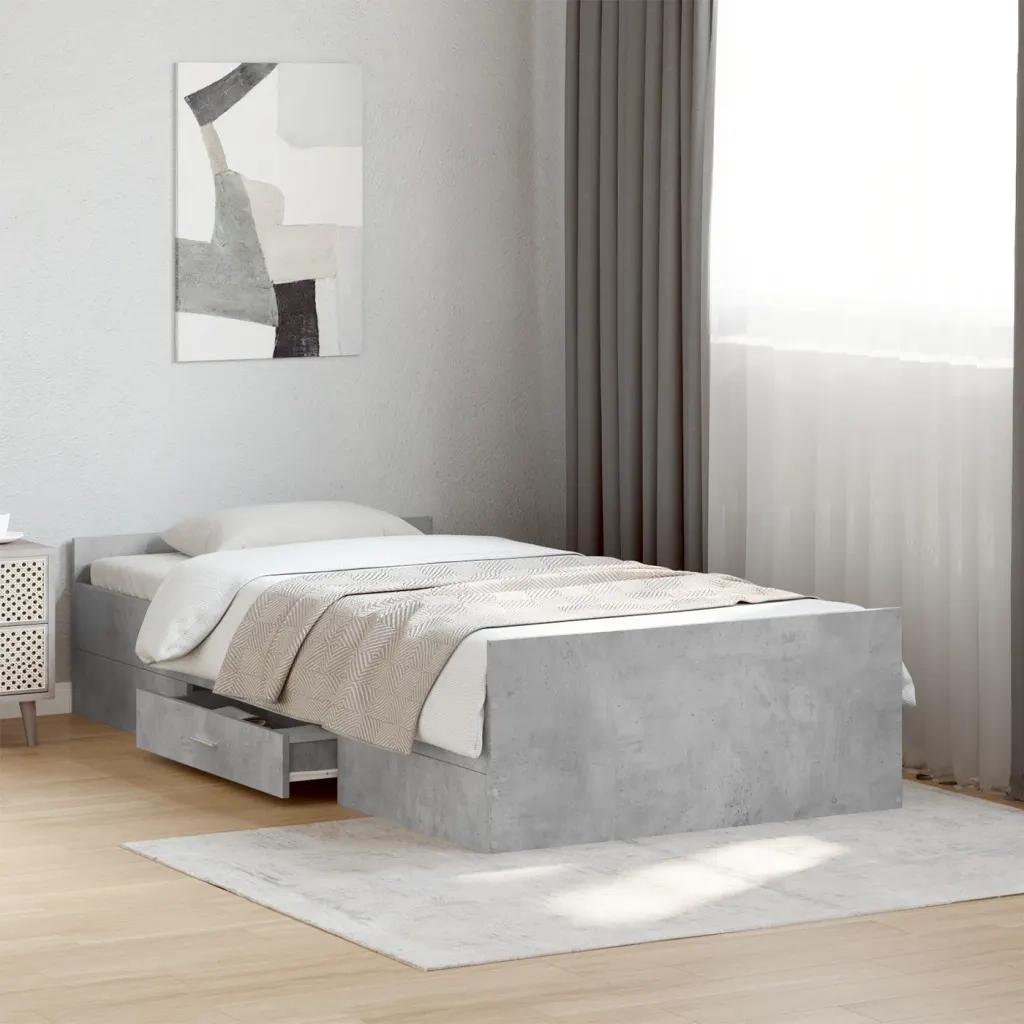 Giroletto Cassetti Grigio Cemento 75x190 cm Legno Multistratocod mxl 115728