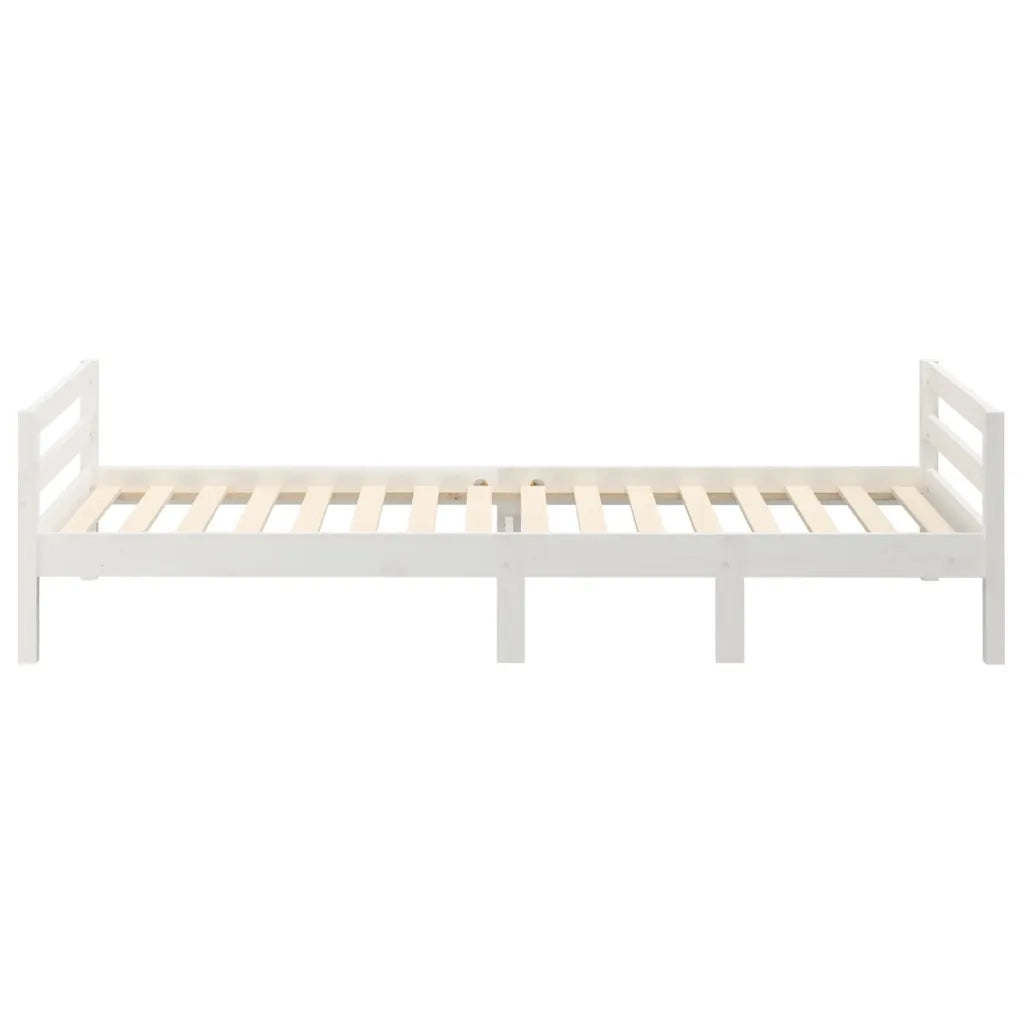 Giroletto senza Materasso Bianco 80x200 cm Legno Massello Pino 821630