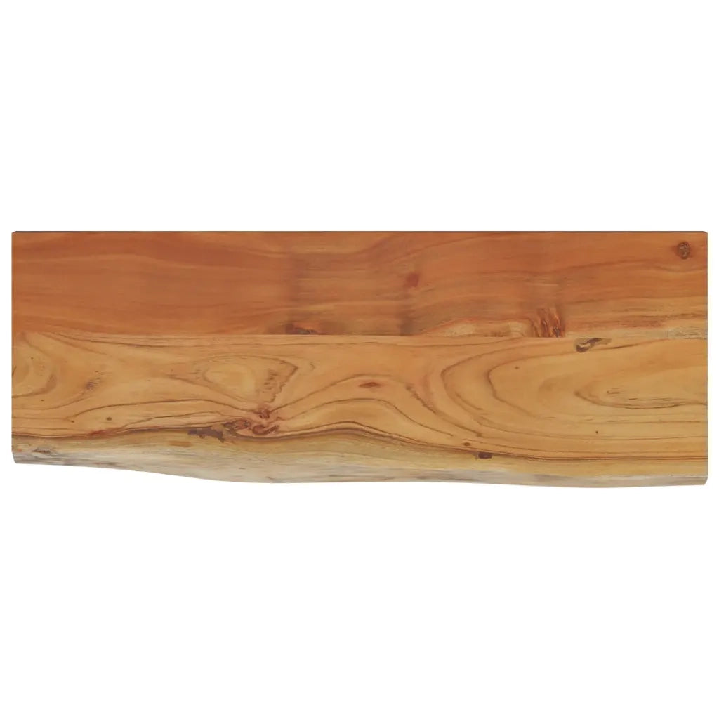 Piano Tavolo | Mensola a Muro 80x30x3,8cm Rettangolare Legno Acacia Bordi Vivi