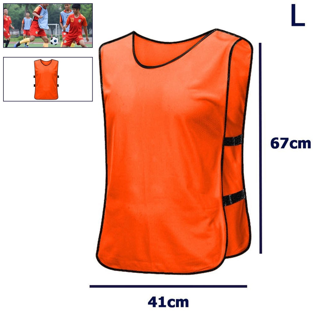 Trade Shop - Pettorina Da Allenamento Gilet Casacca Sportiva Scuola Calcio Sport Basket Color -