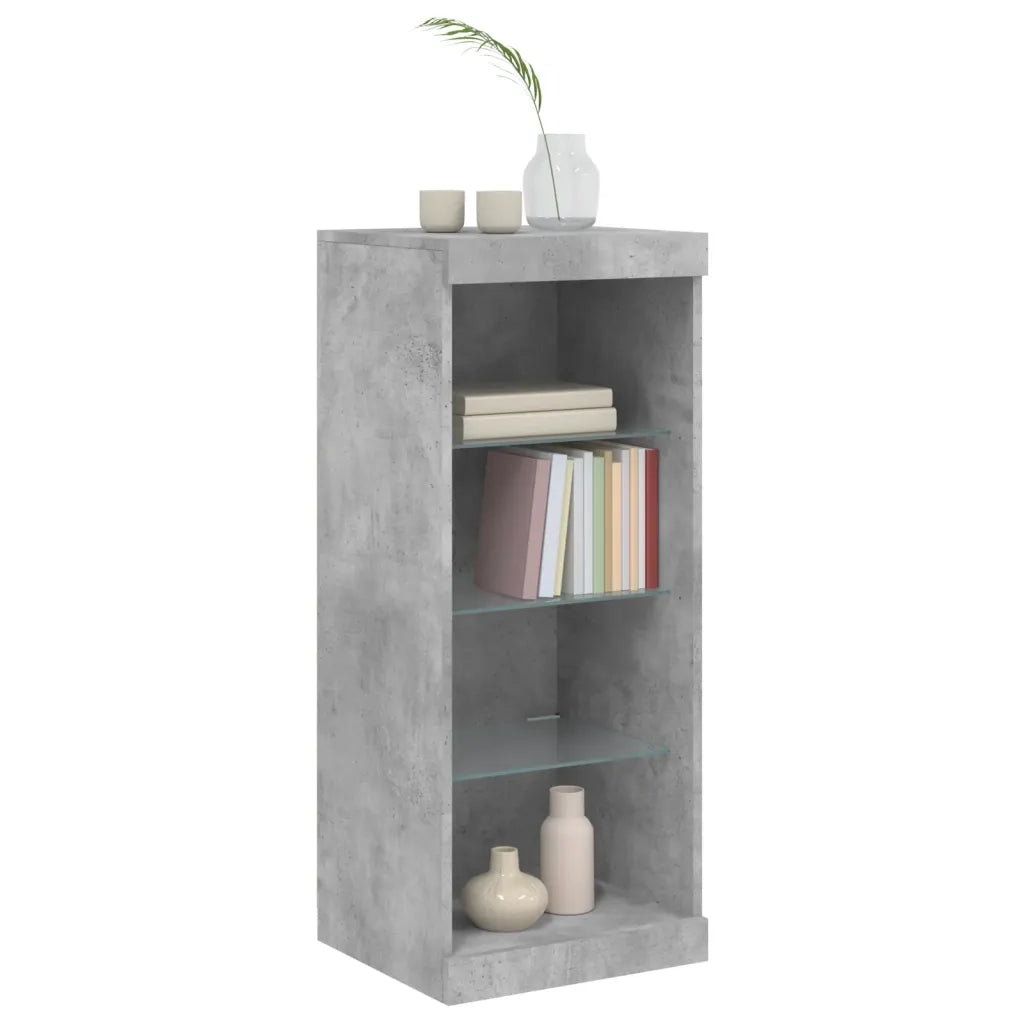 Credenza con Luci LED Grigio Cemento 41x37x100 cm 836731