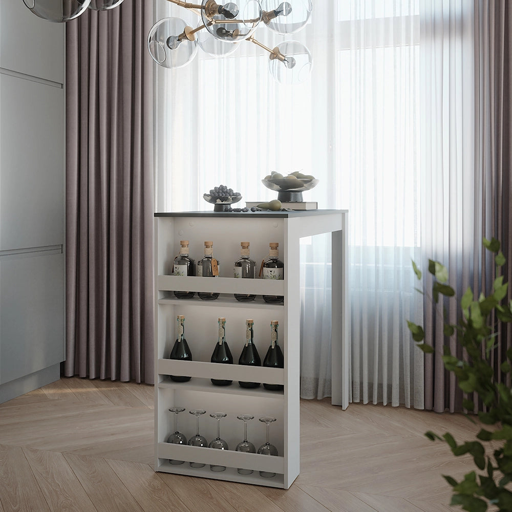 Vicco Tavolo da bar Antracite/bianco 57 x 117 cm