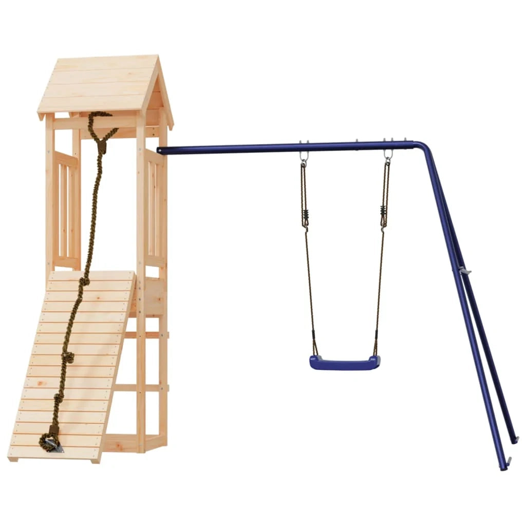 Altalene per parco giochi all'aperto Altalene robuste giochi da giardino 238 x 196 x 207 cm in legno di pino massiccio 02_0004648
