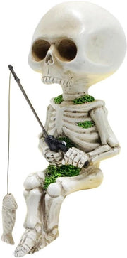 Decorazione per albero di Natale o giardino Miniaturo scheletro di pesce hanger per esterni e interni Decorazione per festa di Halloween
