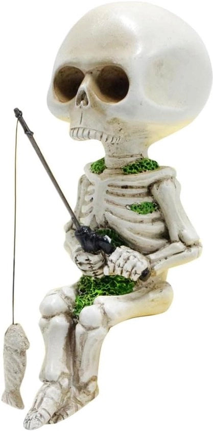 Decorazione per albero di Natale o giardino Miniaturo scheletro di pesce hanger per esterni e interni Decorazione per festa di Halloween
