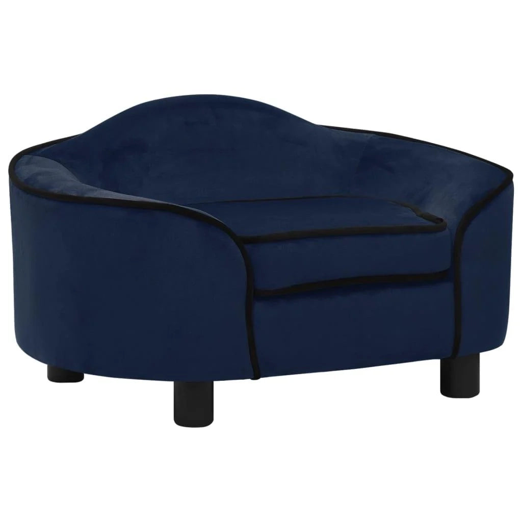 Divano per cani 67 cm peluche blu 02_0000103