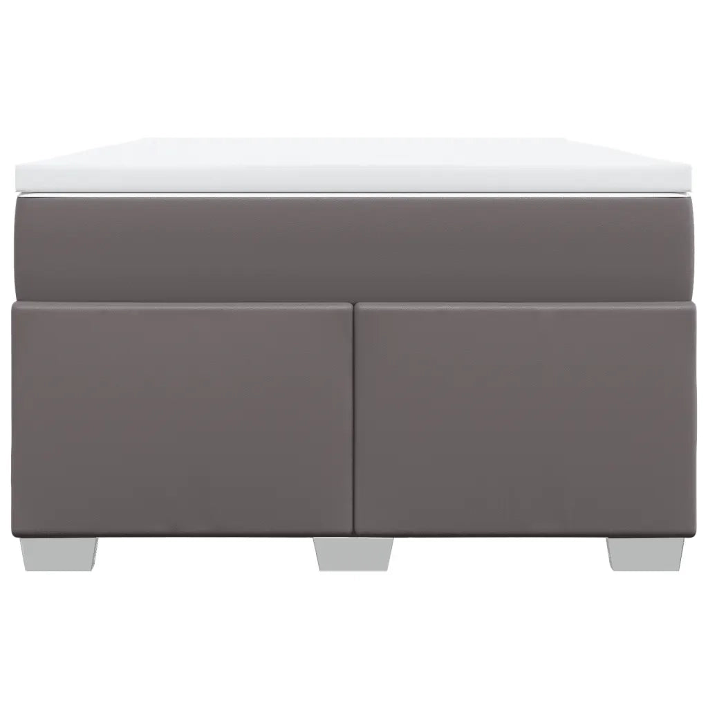 Giroletto a Molle con Materasso Grigio 120x190 cm in Similpelle 3285203