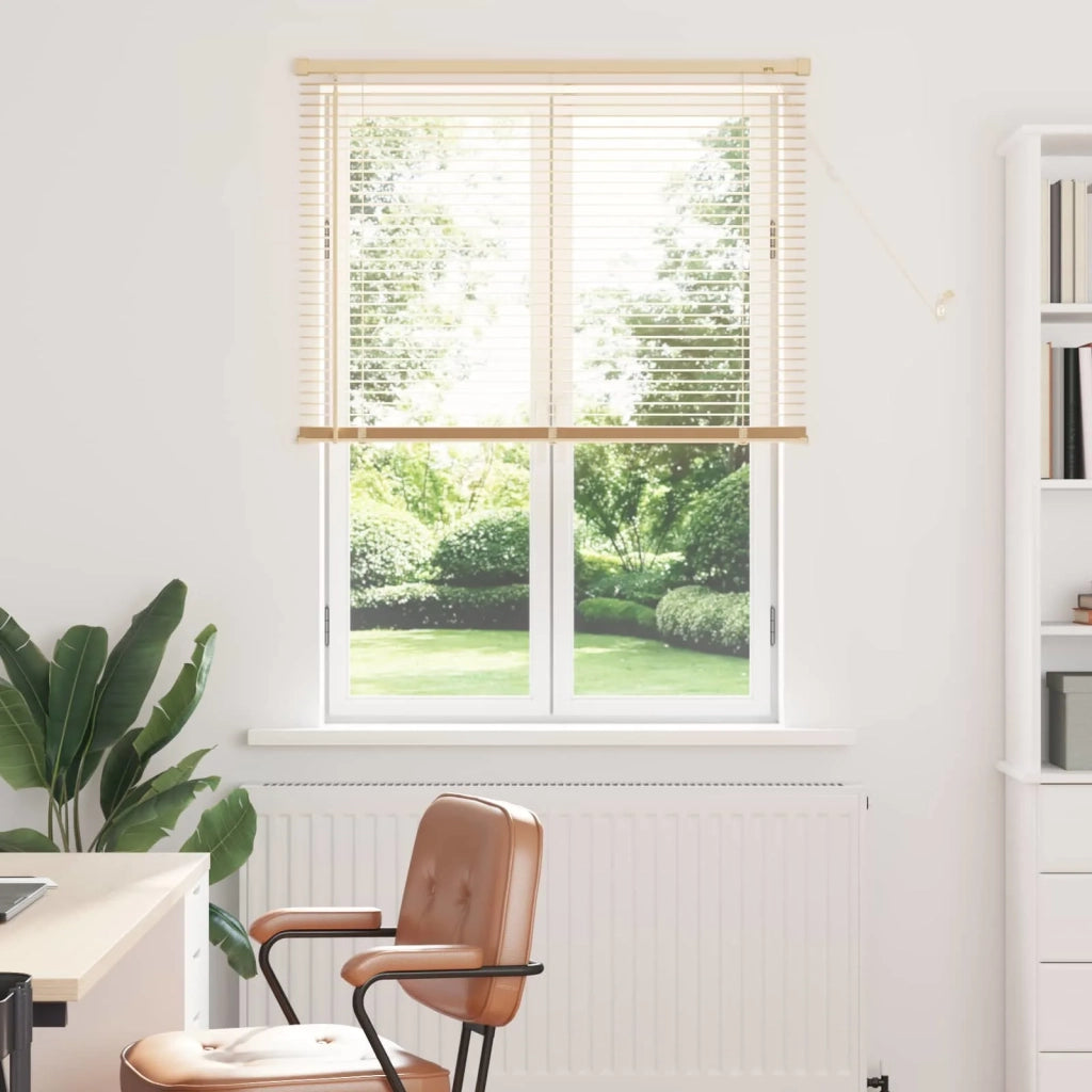 Tenda Veneziana Marrone Chiaro con Motivo 150 x 90 cm 25 mm PVC