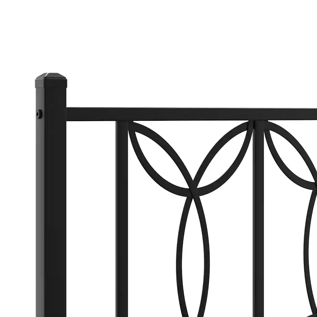 Testiera in Metallo-Testiera in Ferro-Testata Nero 200 cm 852339