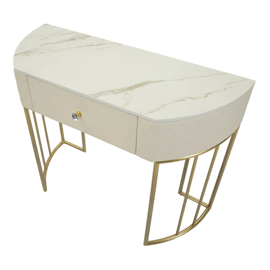 Tavolo Consolle VKH607, Bianco, Legno, 100x40x75 cm