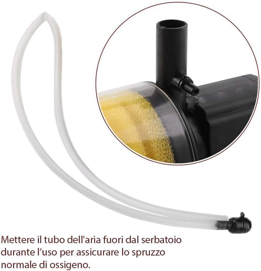 POMPA FILTRO PER INTERNO PULIZIA ACQUARIO ACQUA DOLCE SALATA 15W 2800L/H DN-1503