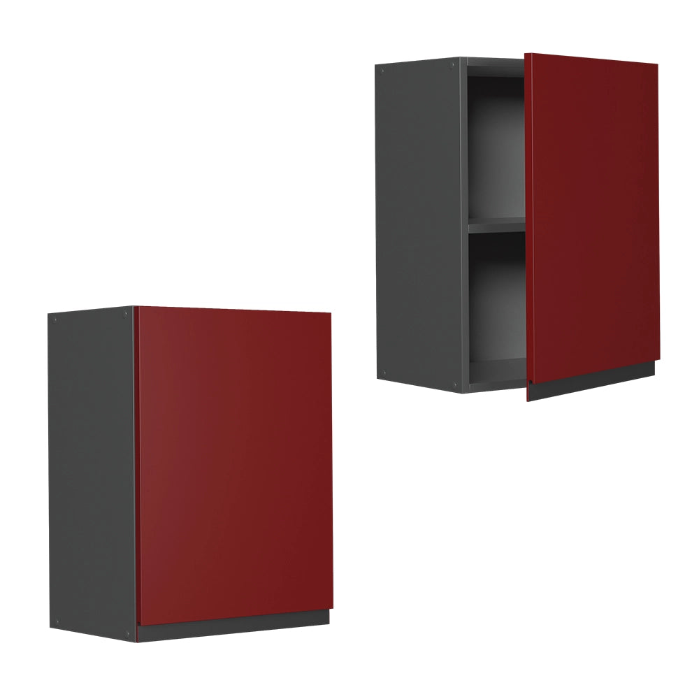 Vicco Pensile da cucina Rosso 45 cm Forma a J