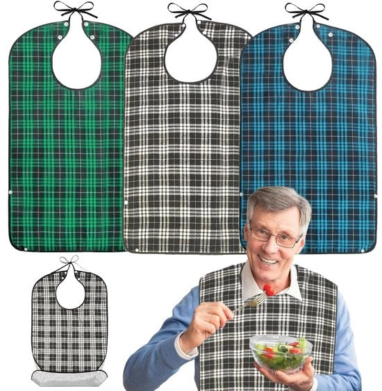 3 pezzi di imbottitura idrorepellente per adulti e anziani - impermeabili, lavabili, riutilizzabili con chiusura a clip e fibre - multicolore, unico modello