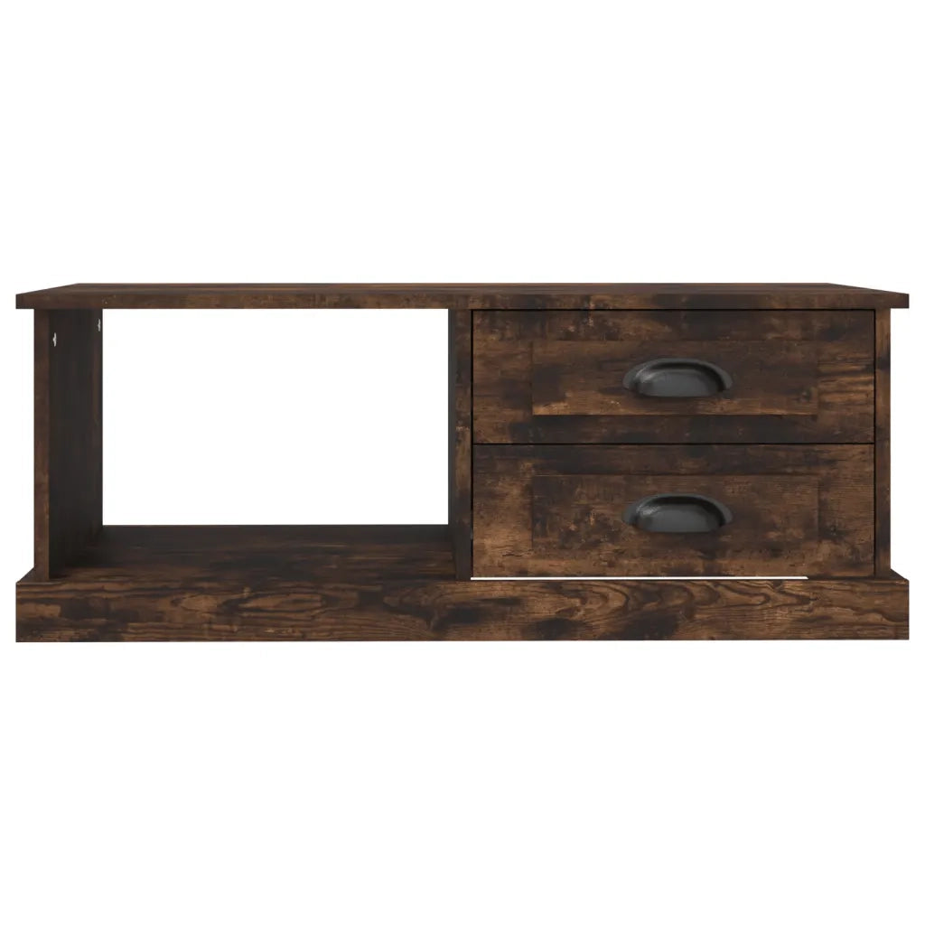 Tavolino da Salotto Rovere Fumo 90x50x35 cm Legno Multistrato 816245