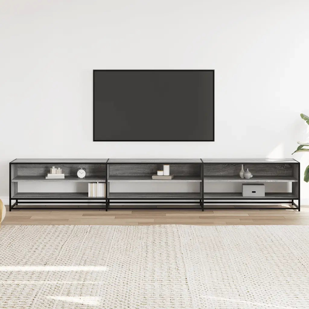 Mobile Porta TV Grigio Sonoma 270x40x46 cm in Truciolato 3300813