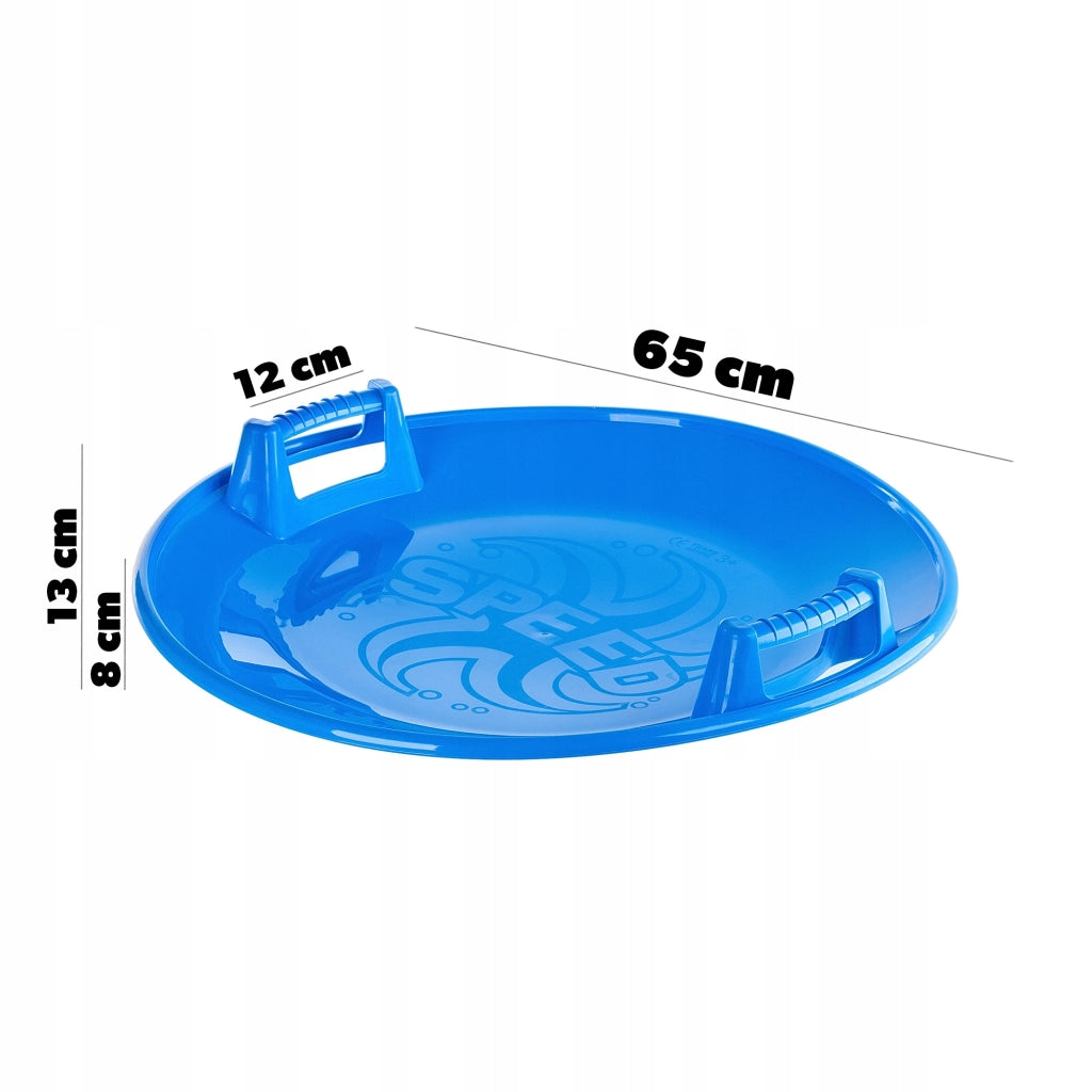 KADAX Sled Downhill Slider Piastra scorrevole per neve Rotonda Velocità Maniglie da 65 cm