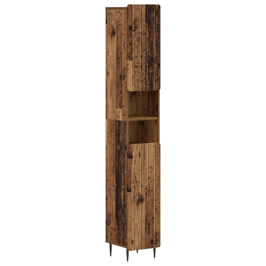 Set di armadietti da bagno in 3 pezzi ZWOLLE Legno antico 3417439