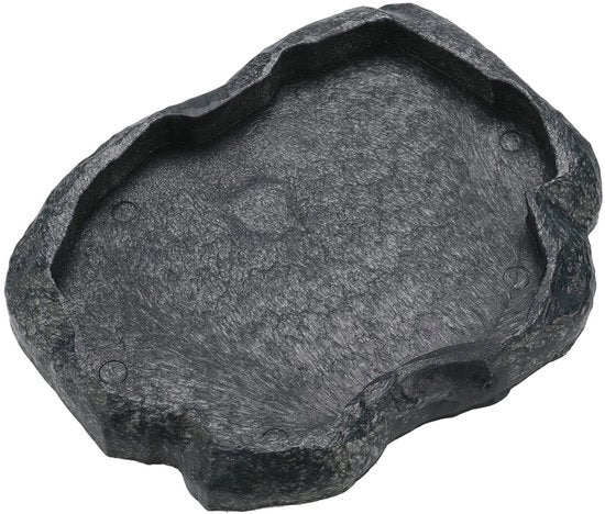 Scatola alimentare e acquatica per animali domestici - Terrario - Pietra per animali - Bacino per acqua per tartarughe - Disegno di pietra imitativo - Facile da pulire - Ciotola per cibo per animali